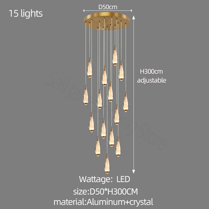 ChandelierDecor - Cones Staircase Chandelier: Exquisite Lighting Solution
