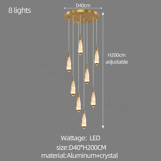 ChandelierDecor - Cones Staircase Chandelier: Exquisite Lighting Solution