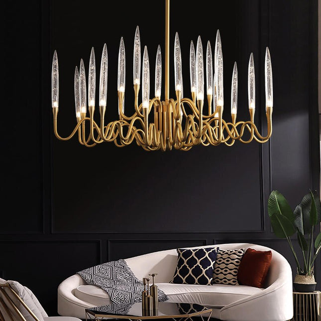 ChandelierDecor - Copper Candles Chandelier: Elegant Lighting Solution