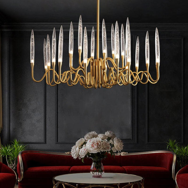 ChandelierDecor - Copper Candles Chandelier: Elegant Lighting Solution
