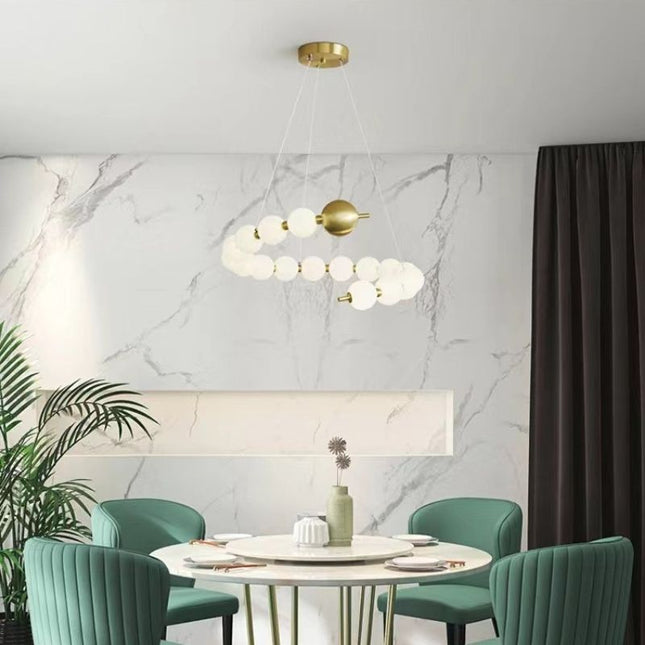 ChandelierDecor - Copper Molecular Balls Chandelier for Living Room