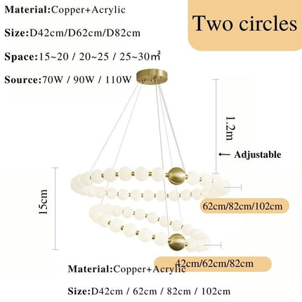 ChandelierDecor - Copper Molecular Balls Chandelier for Living Room