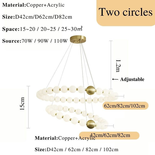 ChandelierDecor - Copper Molecular Balls Chandelier for Living Room