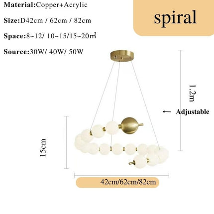 ChandelierDecor - Copper Molecular Balls Chandelier for Living Room