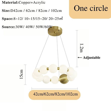 ChandelierDecor - Copper Molecular Balls Chandelier for Living Room
