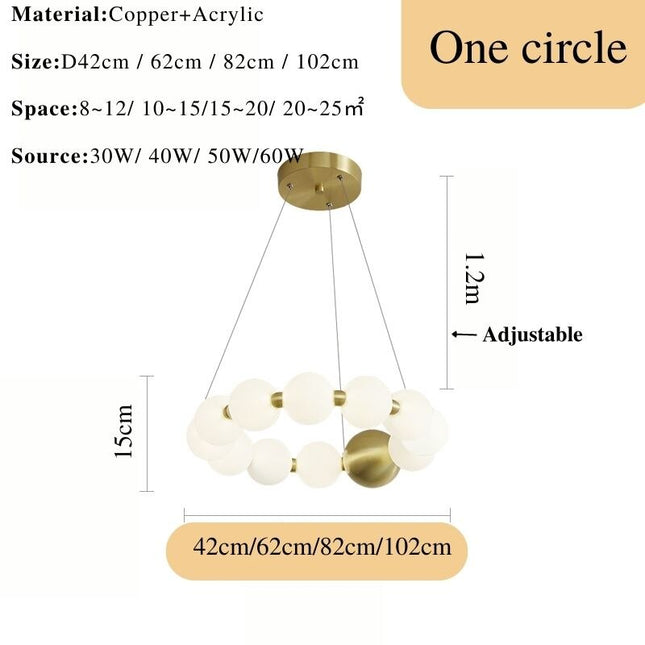 ChandelierDecor - Copper Molecular Balls Chandelier for Living Room
