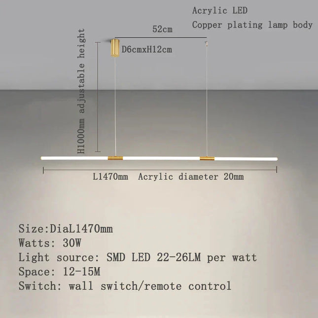 ChandelierDecor - Copper Plating LED Acrylic Kitchen Island Light