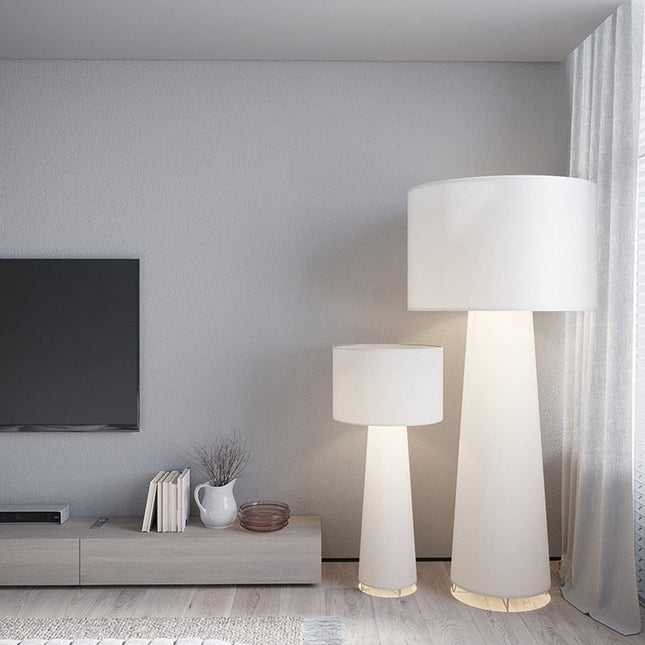 ChandelierDecor - Cream Fabric Floor Lamp - Nordic Minimalist