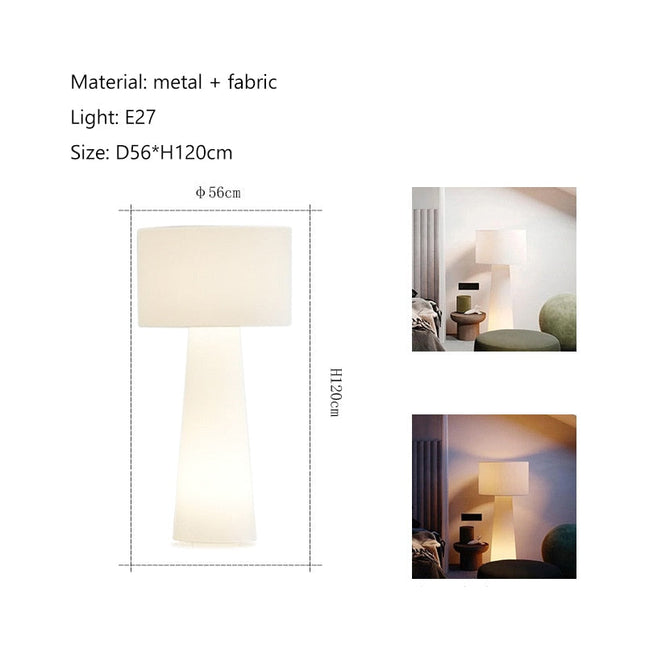 ChandelierDecor - Cream Fabric Floor Lamp - Nordic Minimalist
