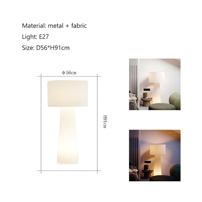 ChandelierDecor - Cream Fabric Floor Lamp - Nordic Minimalist