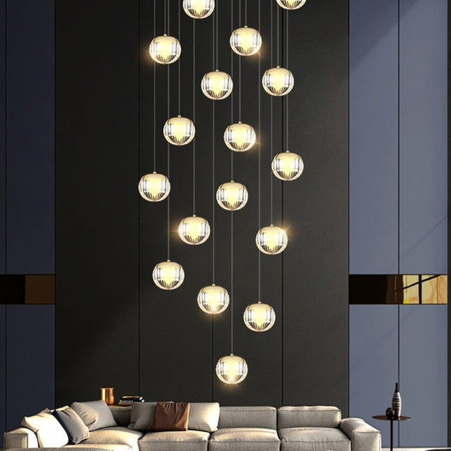 ChandelierDecor - Crystal Ball Staircase Chandelier: Enhancing Your Space