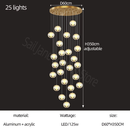ChandelierDecor - Crystal Ball Staircase Chandelier: Enhancing Your Space