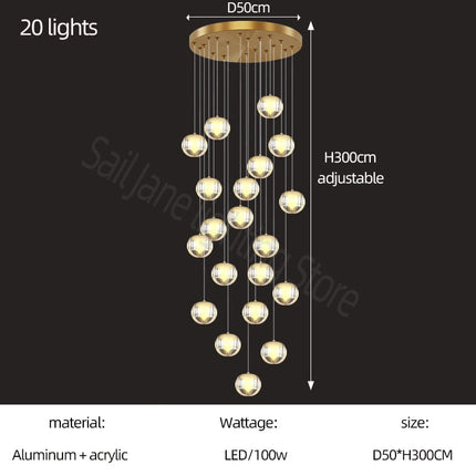 ChandelierDecor - Crystal Ball Staircase Chandelier: Enhancing Your Space