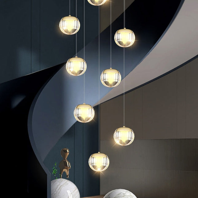 ChandelierDecor - Crystal Ball Staircase Chandelier: Enhancing Your Space