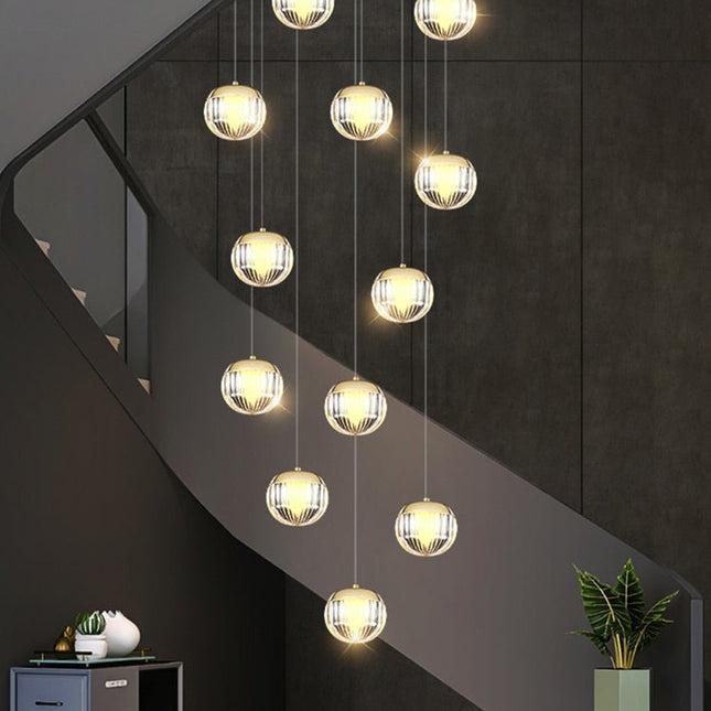 ChandelierDecor - Crystal Ball Staircase Chandelier: Enhancing Your Space