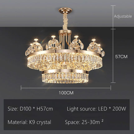 ChandelierDecor - Crystal Ceiling K9 Crystal Grand Chandelier: Elegant Lighting Fixture