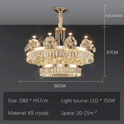 ChandelierDecor - Crystal Ceiling K9 Crystal Grand Chandelier: Elegant Lighting Fixture