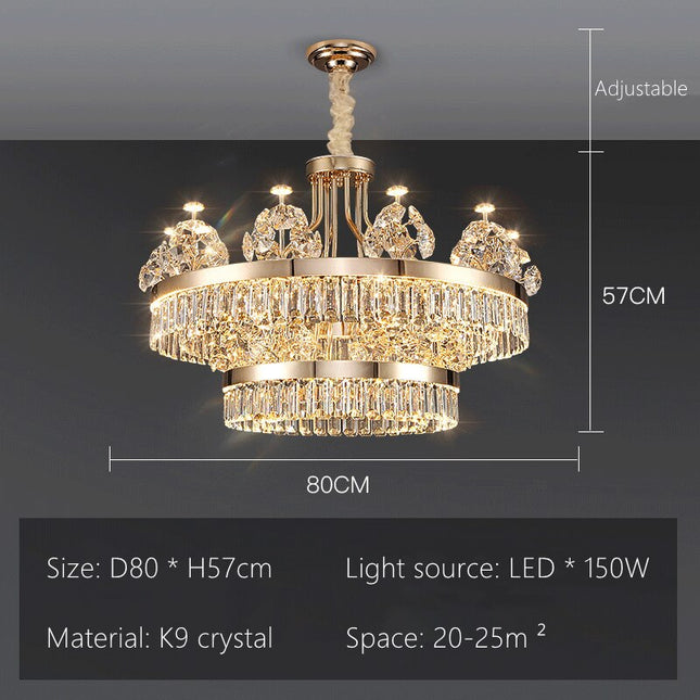 ChandelierDecor - Crystal Ceiling K9 Crystal Grand Chandelier: Elegant Lighting Fixture