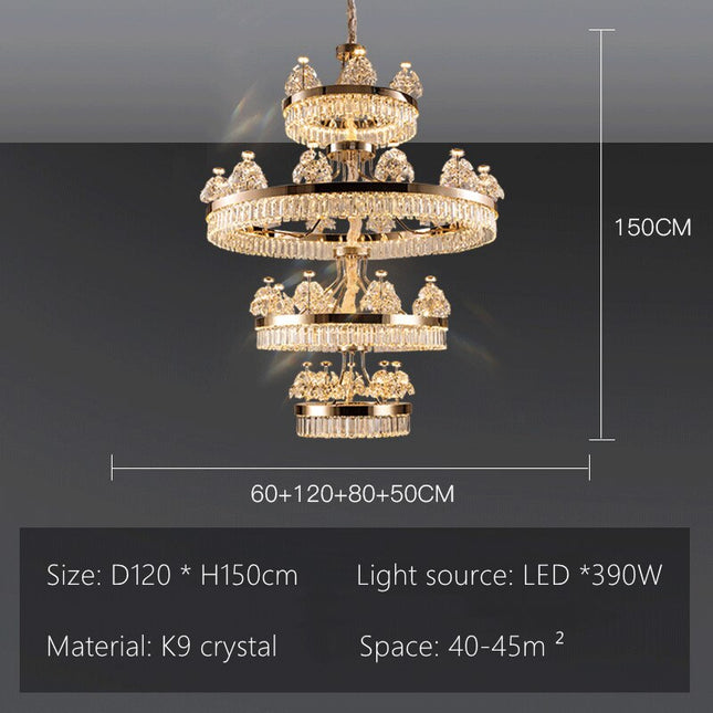 ChandelierDecor - Crystal Ceiling K9 Crystal Grand Chandelier: Elegant Lighting Fixture
