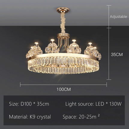 ChandelierDecor - Crystal Ceiling K9 Crystal Grand Chandelier: Elegant Lighting Fixture