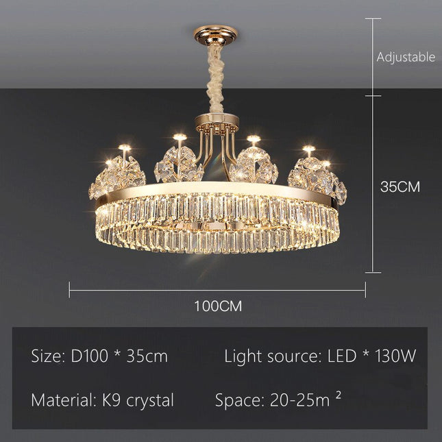 ChandelierDecor - Crystal Ceiling K9 Crystal Grand Chandelier: Elegant Lighting Fixture