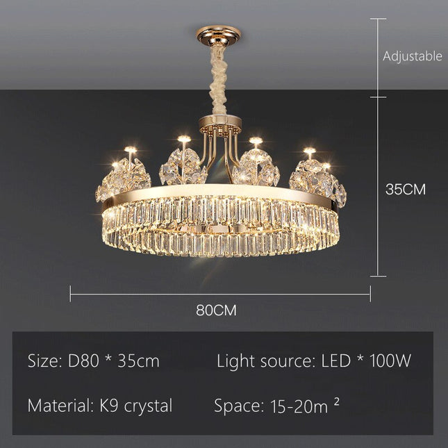 ChandelierDecor - Crystal Ceiling K9 Crystal Grand Chandelier: Elegant Lighting Fixture