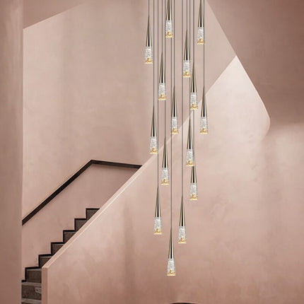 ChandelierDecor - Crystal Cones Staircase Chandelier - Stunning Ambiance