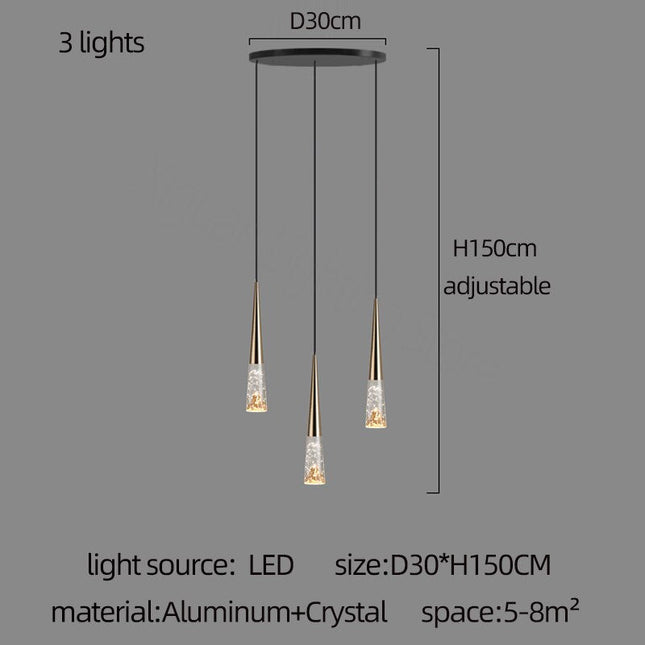 ChandelierDecor - Crystal Cones Staircase Chandelier - Stunning Ambiance