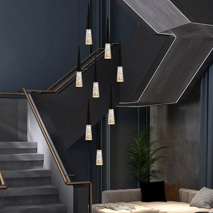 ChandelierDecor - Crystal Cones Staircase Chandelier - Stunning Ambiance