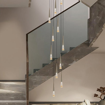 ChandelierDecor - Crystal Cones Staircase Chandelier - Stunning Ambiance