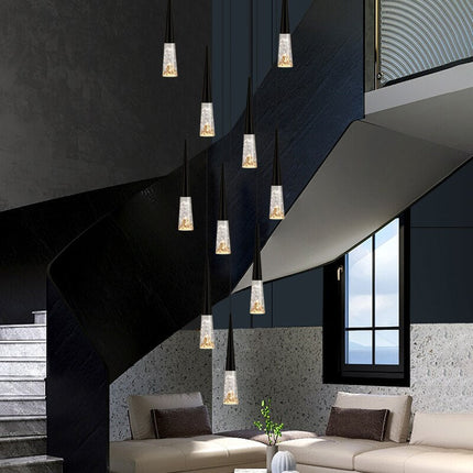 ChandelierDecor - Crystal Cones Staircase Chandelier - Stunning Ambiance