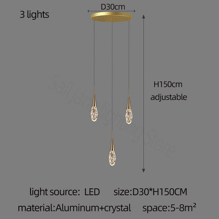 ChandelierDecor - Crystal Cones Staircase Chandelier – Stunning Elegance