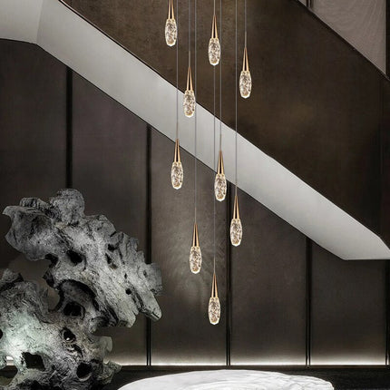 ChandelierDecor - Crystal Cones Staircase Chandelier – Stunning Elegance