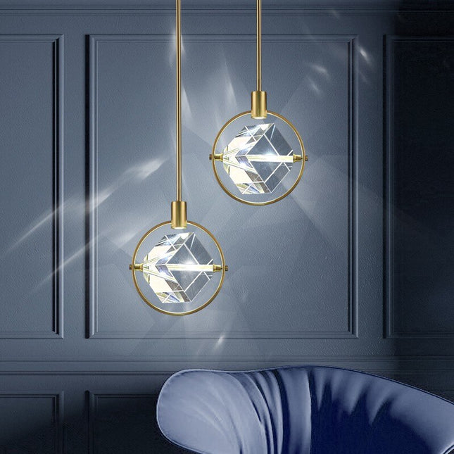 ChandelierDecor - Crystal Cube LED Rotatable Pendant Chandelier