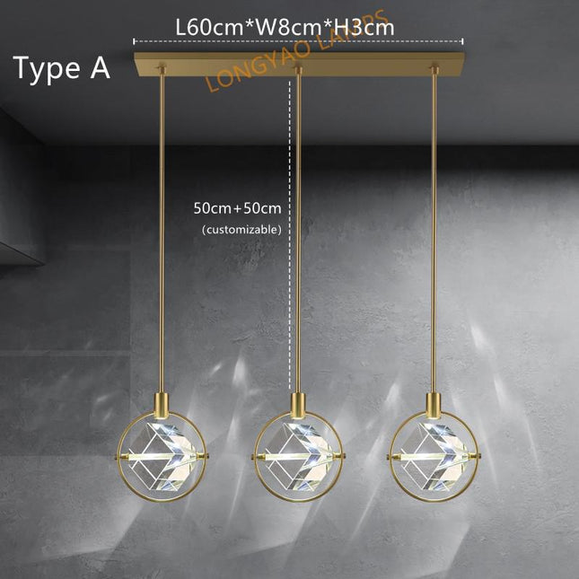 ChandelierDecor - Crystal Cube LED Rotatable Pendant Chandelier