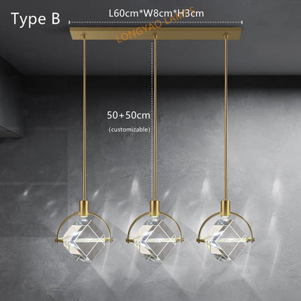 ChandelierDecor - Crystal Cube LED Rotatable Pendant Chandelier