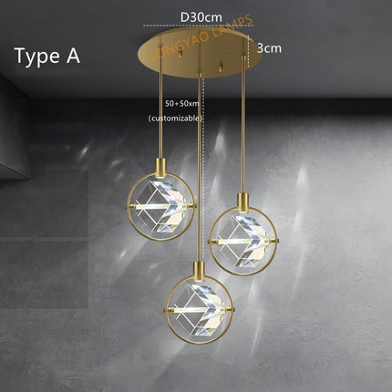 ChandelierDecor - Crystal Cube LED Rotatable Pendant Chandelier