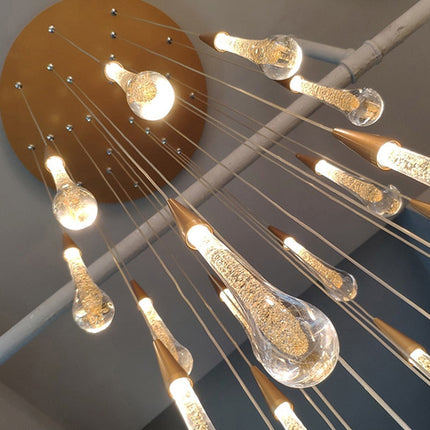ChandelierDecor - Crystal Drops Staircase Chandelier: Elegant Lighting