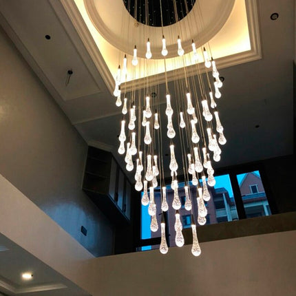 ChandelierDecor - Crystal Drops Staircase Chandelier: Elegant Lighting