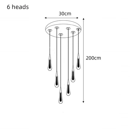 ChandelierDecor - Crystal Drops Staircase Chandelier: Elegant Lighting