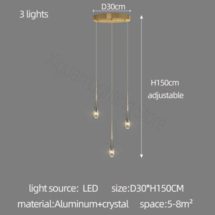 ChandelierDecor - Crystal Drops Staircase Chandelier - Exquisite Home Lighting