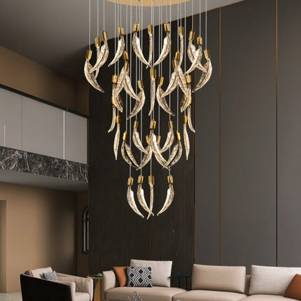 ChandelierDecor - Crystal Feather Chandelier - Exquisite Lighting Décor