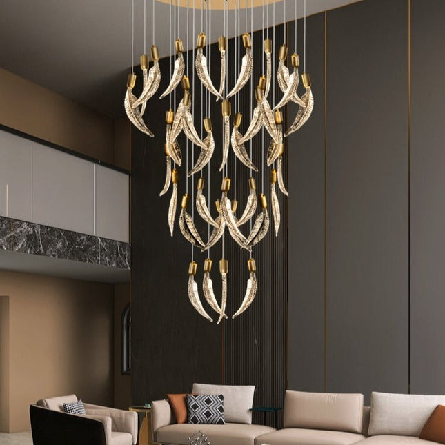 ChandelierDecor - Crystal Feather Chandelier - Exquisite Lighting Décor