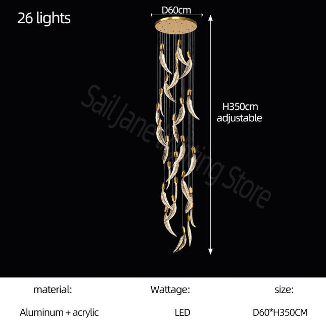 ChandelierDecor - Crystal Feather Chandelier - Exquisite Lighting Décor