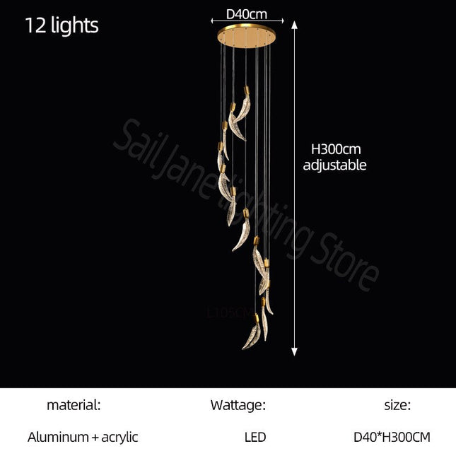 ChandelierDecor - Crystal Feather Chandelier - Exquisite Lighting Décor