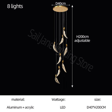 ChandelierDecor - Crystal Feather Chandelier - Exquisite Lighting Décor