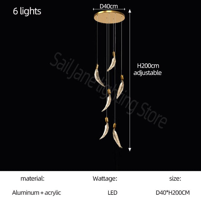 ChandelierDecor - Crystal Feather Chandelier - Exquisite Lighting Décor