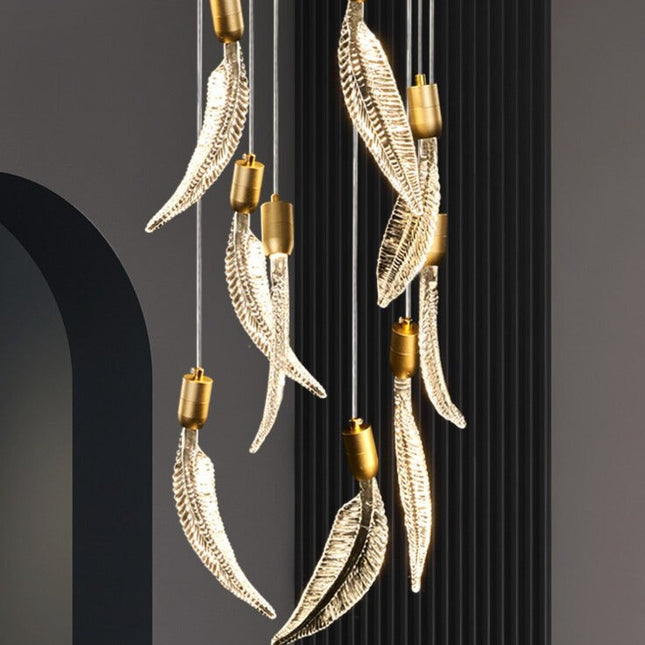 ChandelierDecor - Crystal Feather Chandelier - Exquisite Lighting Décor