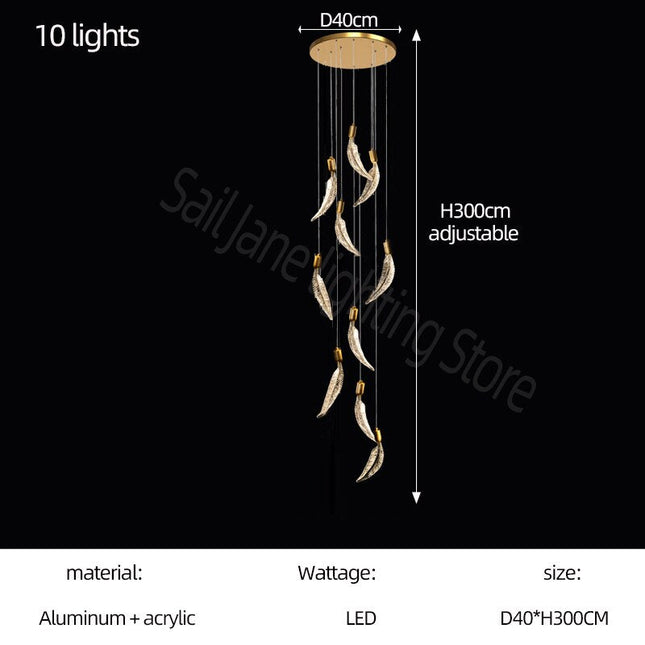 ChandelierDecor - Crystal Feather Chandelier - Exquisite Lighting Décor
