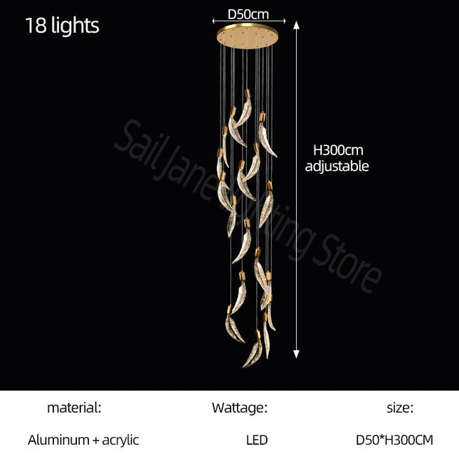 ChandelierDecor - Crystal Feather Chandelier - Exquisite Lighting Décor